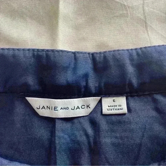 Janie and Jack Size 6 Skirt Blue And Red Ruffle Patriotic Casual Straight Short - Picture 2 of 4